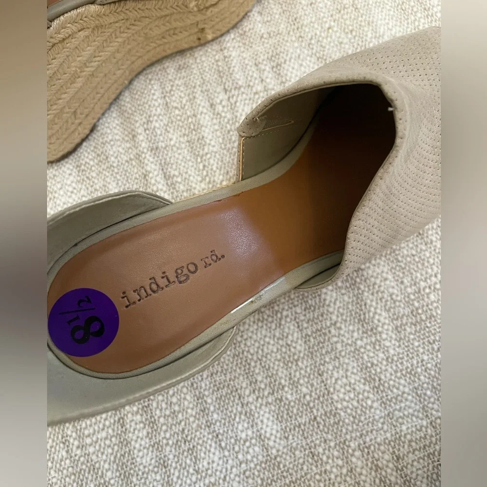 Indigo rd. espadrille wedge platform NWOT